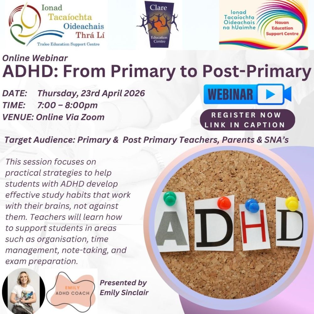 SP26-10 ADHD: From Primary to Post-Primary